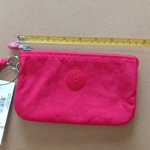 NWT Kipling Creativity red nylon pouch or wristlet or cosmetic bag with monkey ♥ - Picture 15 of 16
